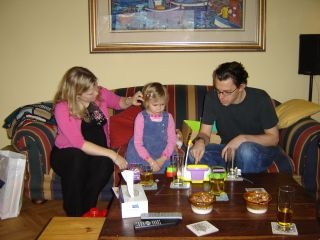 Charlotte, Lilly and Thomas (Thomas playing with till and shop he got for Christmas!)